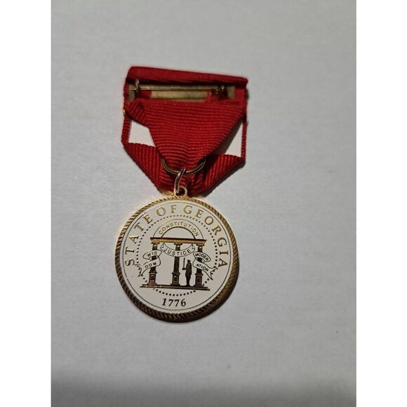 2001 104 Reunion Sons Confed Veterans Military Order Stars Bar Georgia Medal - Picture 1 of 4
